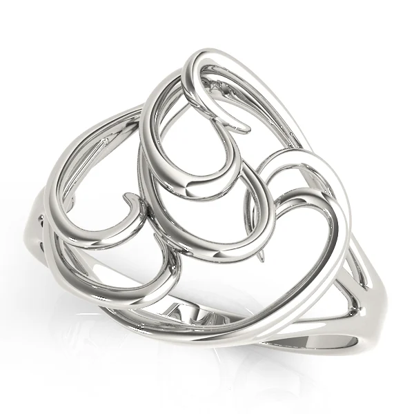 Freeform Solitaire Engagement Ring