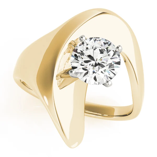 Solitaire Swirl Engagement Rings - Image 5