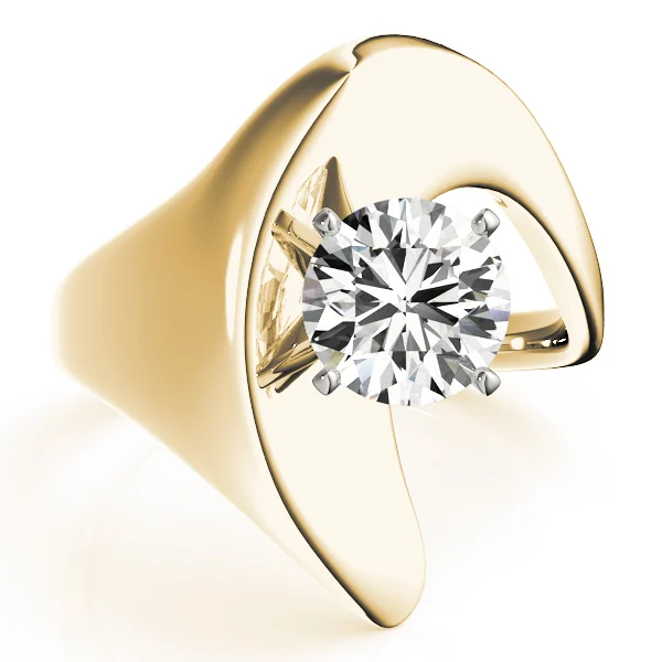 Solitaire Swirl Engagement Rings - Image 7