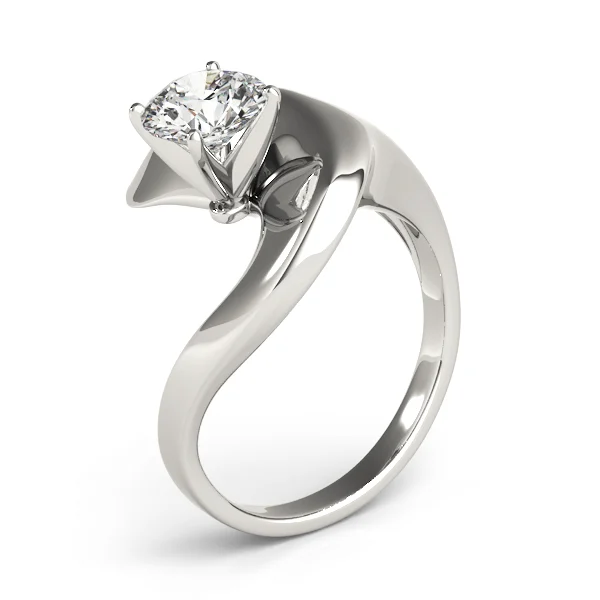 Solitaire Swirl Engagement Rings - Image 4