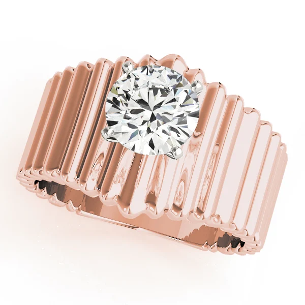 Solitaire Round Engagement Ring - Image 9