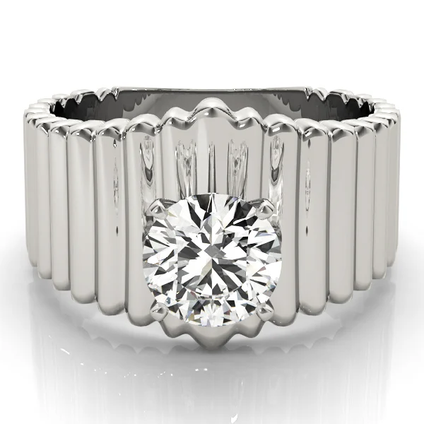 Solitaire Round Engagement Ring - Image 3