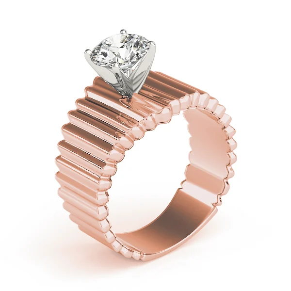 Solitaire Round Engagement Ring - Image 12