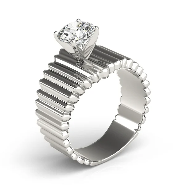 Solitaire Round Engagement Ring - Image 4