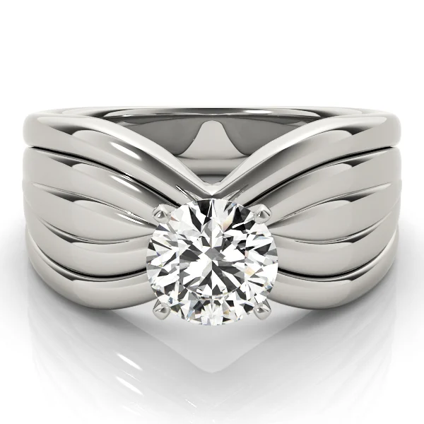 Contemporary Solitaire Engagement Ring - Image 3