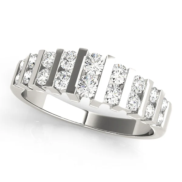 Double Row Bar Set Wedding Band