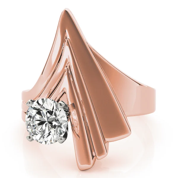 Contemporary Swirl Solitaire Engagement Rings - Image 11