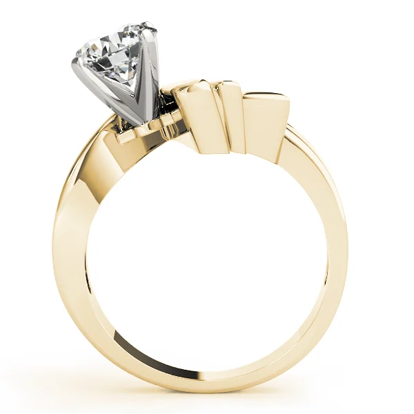 Contemporary Swirl Solitaire Engagement Rings - Image 6