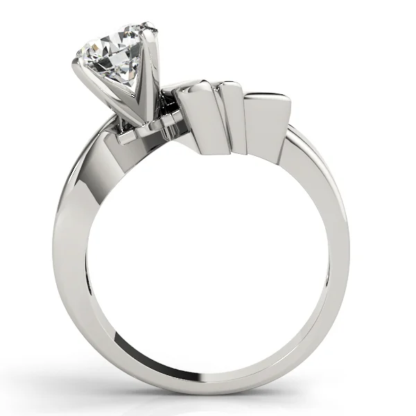 Contemporary Swirl Solitaire Engagement Rings - Image 2