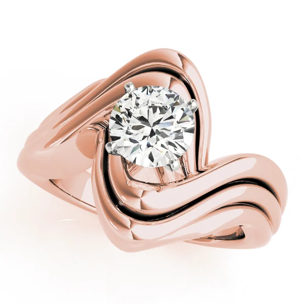 Swirl Solitaire Engagement Rings - Image 9