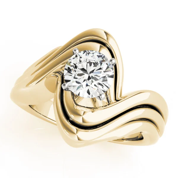Swirl Solitaire Engagement Rings - Image 5