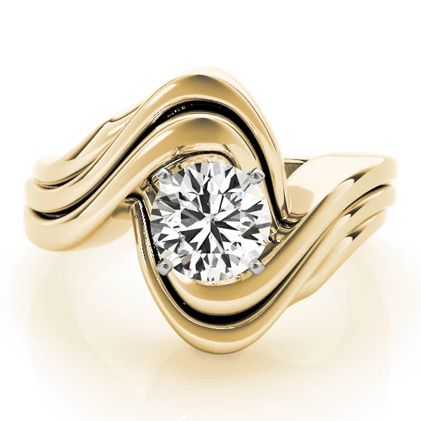 Swirl Solitaire Engagement Rings - Image 7