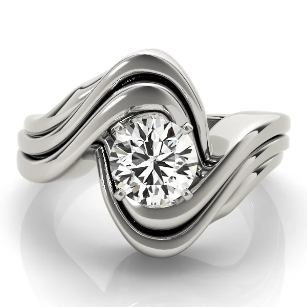 Swirl Solitaire Engagement Rings - Image 3