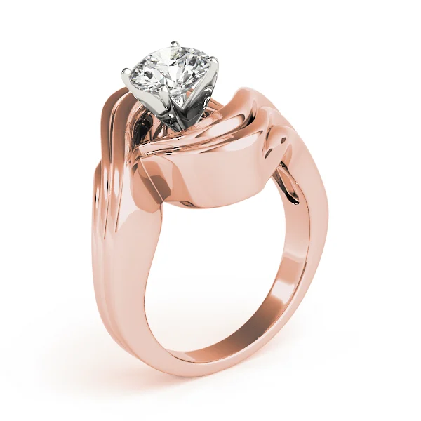 Swirl Solitaire Engagement Rings - Image 12