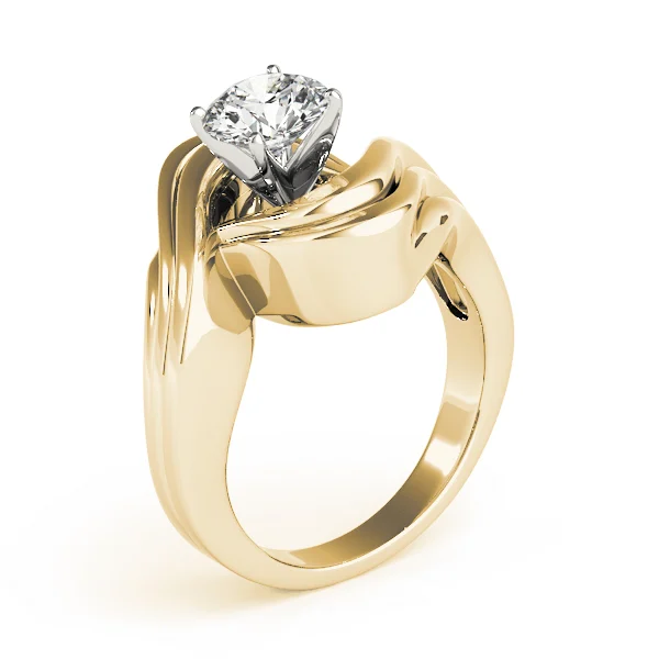 Swirl Solitaire Engagement Rings - Image 8