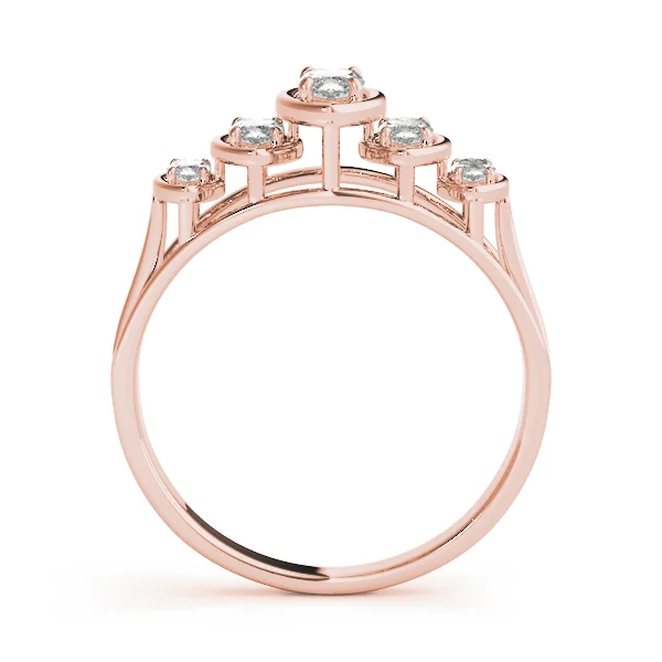 Bezel Set Marquise Shape Wedding Band - Image 6