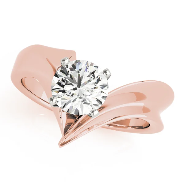 V-Shape Split Solitaire Engagement Ring - Image 9