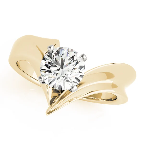V-Shape Split Solitaire Engagement Ring - Image 5