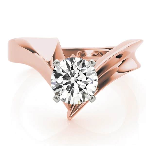 V-Shape Split Solitaire Engagement Ring - Image 11