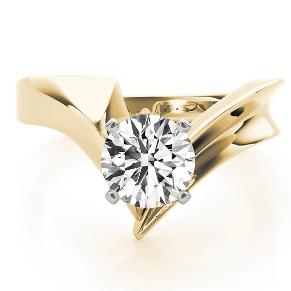 V-Shape Split Solitaire Engagement Ring - Image 7