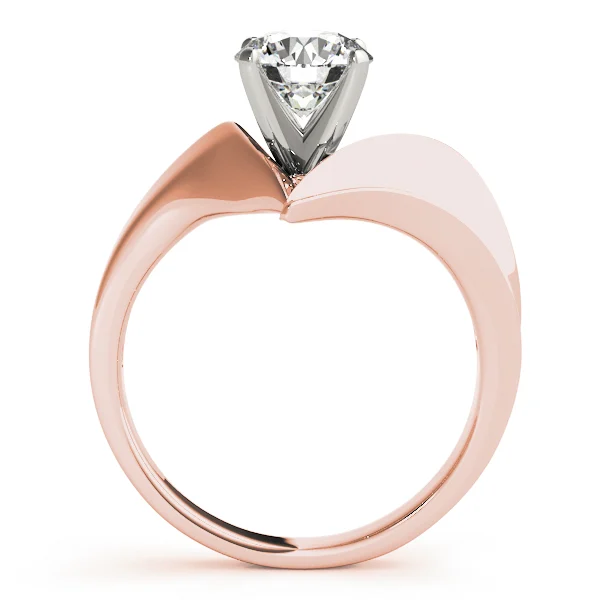 V-Shape Split Solitaire Engagement Ring - Image 10