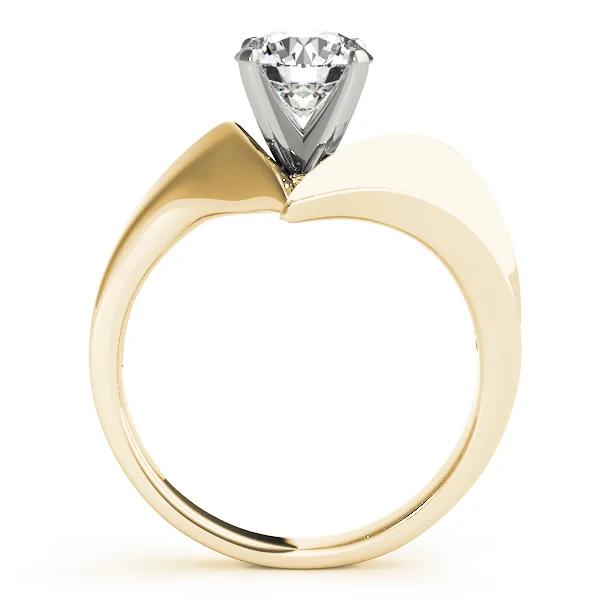 V-Shape Split Solitaire Engagement Ring - Image 6