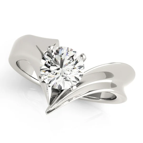 V-Shape Split Solitaire Engagement Ring