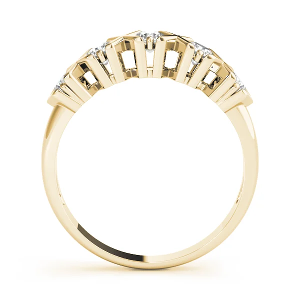 XO-Shape Prong Set Wedding Band - Image 4