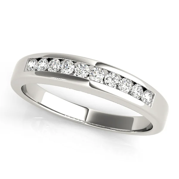 Channel Set Wedding Band