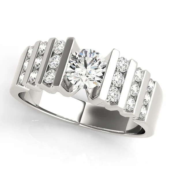 Multirow Bar Set Engagement Ring