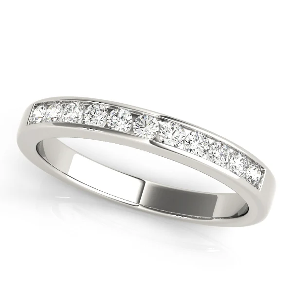 Channel Set Wedding Band