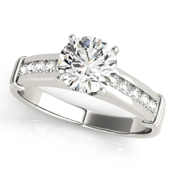 Channel Set Single Row Engagement Ring