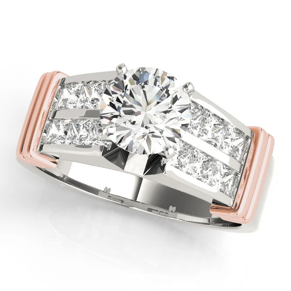 Channel Set Princess Cut Engagement Rings - Image 5