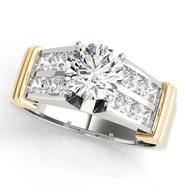 Channel Set Princess Cut Engagement Rings - Image 3