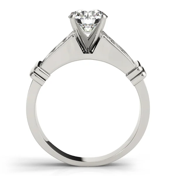 Channel Set Princess Cut Engagement Rings - Image 2