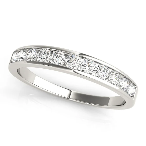 Channel Set Wedding Band