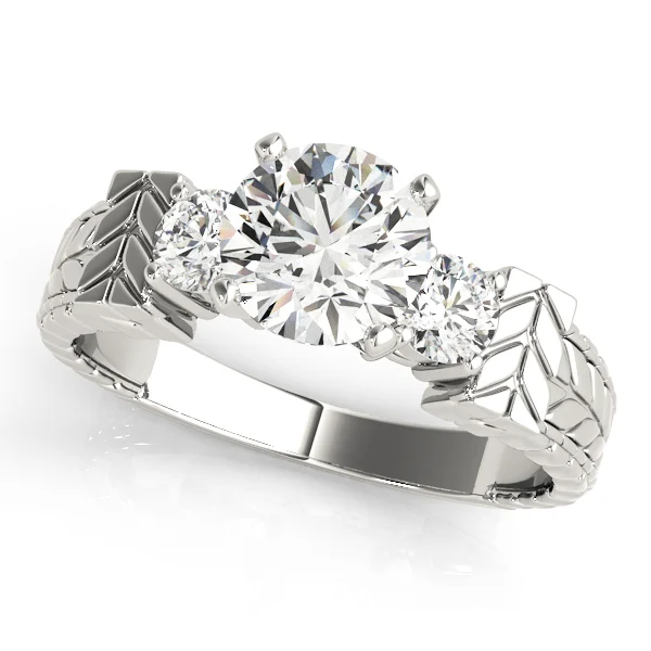 ENGAGEMENT RINGS 3 STONE ROUND