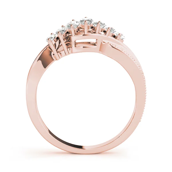 Nature Inspired Filigree Milgrain Marquise Shape Wedding Bands - Image 6