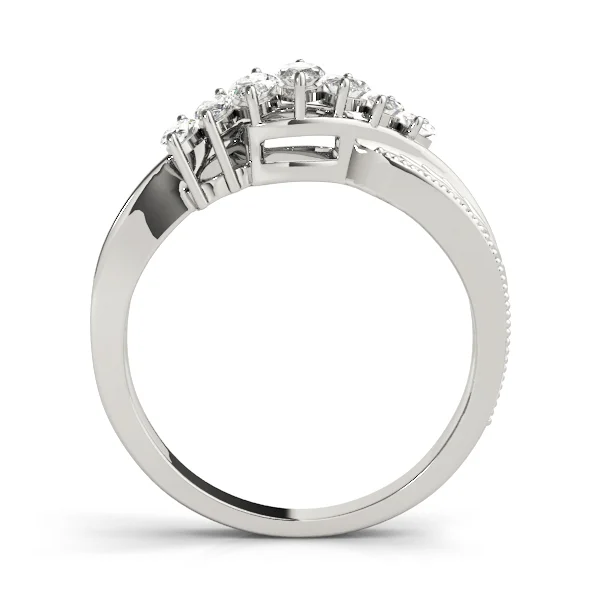 Nature Inspired Filigree Milgrain Marquise Shape Wedding Bands - Image 2
