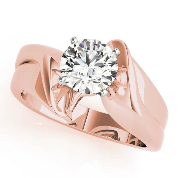 Solitaire Swirl Engagement Ring - Image 9