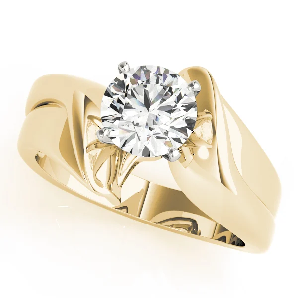 Solitaire Swirl Engagement Ring - Image 5