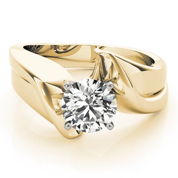 Solitaire Swirl Engagement Ring - Image 7