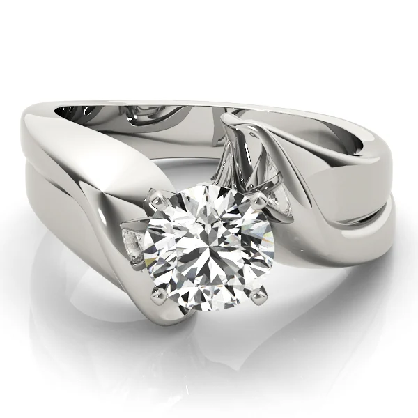 Solitaire Swirl Engagement Ring - Image 3