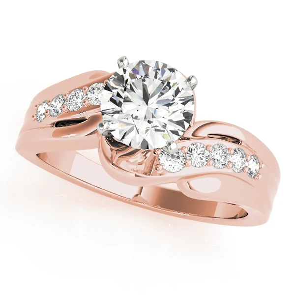 Bypass Swirl Prong Set Engagement Ring - Image 7