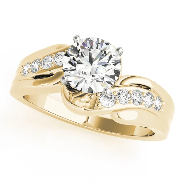 Bypass Swirl Prong Set Engagement Ring - Image 4