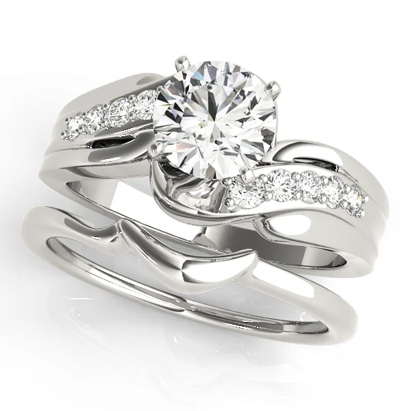 Bypass Swirl Prong Set Engagement Ring - Image 3