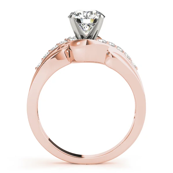 Bypass Swirl Prong Set Engagement Ring - Image 8