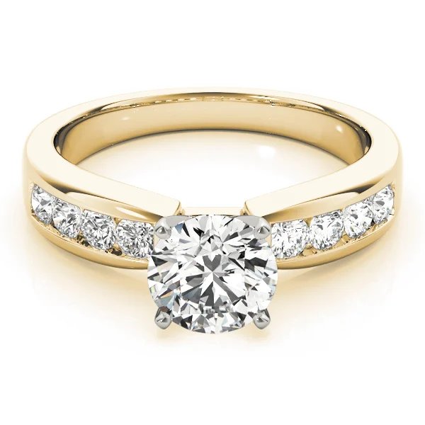 Single Row Channel Set Engagement Ring - Image 7