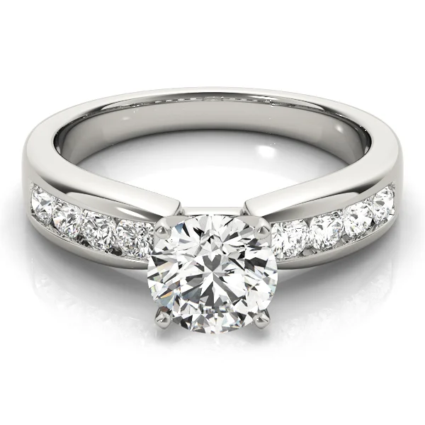 Single Row Channel Set Engagement Ring - Image 3