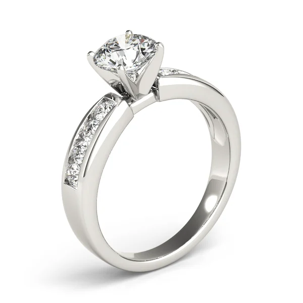 Single Row Channel Set Engagement Ring - Image 4